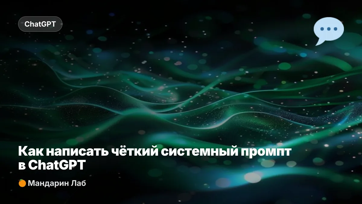 Как написать чёткий системный промпт в ChatGPT