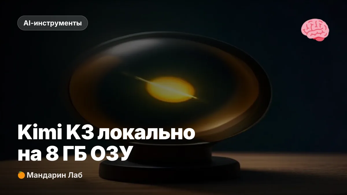 Kimi K3 локально: 2,78 трлн параметров на 8 ГБ ОЗУ