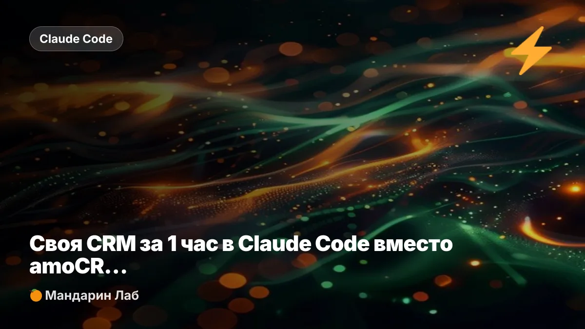 Своя CRM за 1 час в Claude Code вместо amoCRM за 30 000 ₽/мес